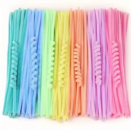 Hastes de chenille coloridas limpadores de cachimbo de pelúcia haste de enfeites com fio varas torção vara tira de cabelo diy artesanato brinquedos educativos atacado - Image 4