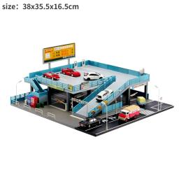 Miniatura Double Decker Park Diorama Modelo, Estilo Japonês, Cena De Carro, Estacionamento Duplo Na Garagem, Presente Do Brinquedo - Image 4