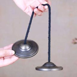 Tibetano Tingsha Pratos com Saco De Pano, Meditação Chime Sinos, Instrumento De Percussão, 1 Par - Image 3