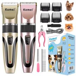 Profissional Pet Grooming Clipper Kit, Aparador De Pêlos Do Cão, Cat Barbeador Elétrico, Lâmina De Cerâmica Recarregável, Máquina De Corte De Cabelo Animais - Image 1