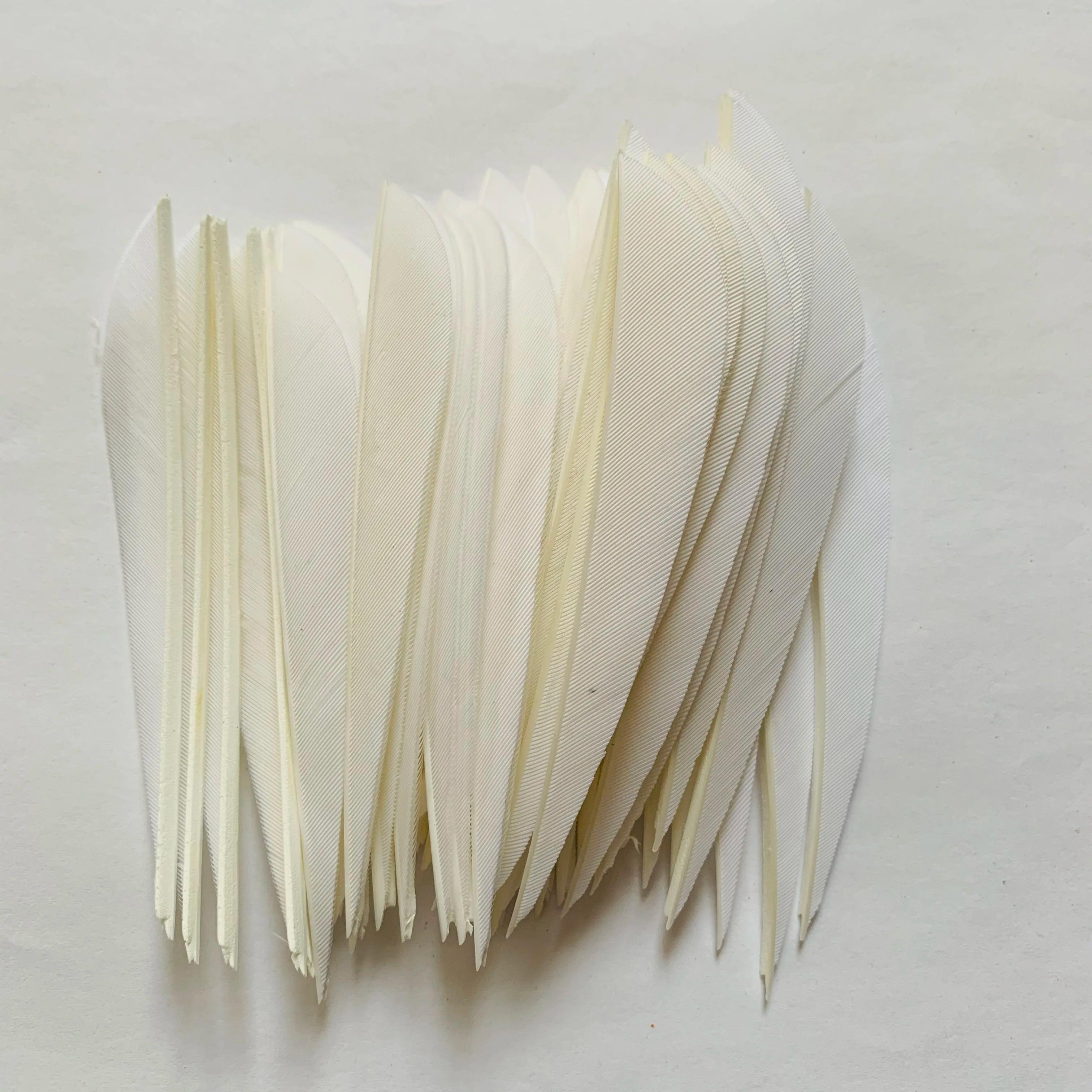 Ala Direita Turquia Pena para Tiro com Arco, Gota de Água Seta, DIY Caça Tiro, 4 '', 50 Pcs - Image 1
