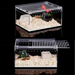 Transparente Acrílico Réptil Reprodução Box, Aranha Lagarto, Anfíbio Terrário, Pet à Prova de Vazamento, Arboreal Tarântula Recinto - Image 3