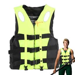 Colete salva-vidas adulto com apito, Colete de natação, Jaqueta de flutuabilidade, Cinta de segurança, Jaqueta flutuante - Image 1