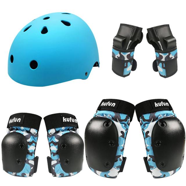 Conjunto Protetor KUFUN para Homens e Mulheres - Joelheiras e Cotoveleiras para Patins, Skate e Esqui