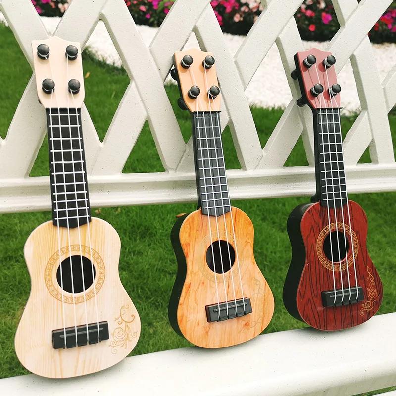 Brinquedo de guitarra ukulele clássico para crianças, instrumentos musicais, mini guitarra, educação precoce, guitarra pequena, 4 cordas - Image 4