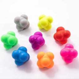 1 pçs coordenação reflex reação hexagonal bola agilidade hexagonal tênis de fitness reação bola treinamento esportes bolas de fitness - Image 1
