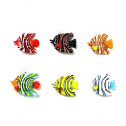6 pçs nova bolha de vidro flutuante peixe mini estatuetas pingente aquário tanque de peixes decoração bonito animais do mar pequena estátua artesanato ornamentos - Image 3