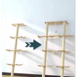 Grandes árvores e torres de madeira do gato, Arranhador para brinquedos para gatos, Gym Hiding House, Almofada de dormir, Almofada de resfriamento, Animais de estimação, Luxo - Image 4