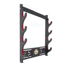 Suporte Espada Dragão Montagem De Parede De Veludo Suporte Katana Acolchoado Suporte Espada Samurai Display Rack 1/2/3/4 Camada - Image 5