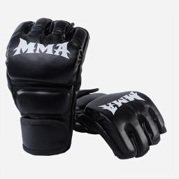 Luvas De Boxe De Couro PU, Meio Dedo, MMA Lutando, Pontapé, Karatê, Treinamento Muay Thai, Equipamento De Treino - Image 4