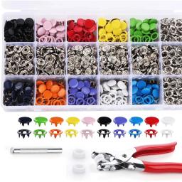 Botões de costura de metal, 200 peças, oco/sólido, prendedores de pressão para instalação de bolsas de roupas, faça você mesmo, alfaiate familiar - Image 1