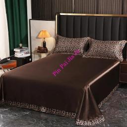 Lençol de cama liso acetinado, lençóis simples Queen King, 2 fronhas, 1,8 m, 2,0 m, S, Luxo, Novo - Image 4