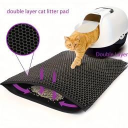 Tapete de lixo grande gato, caixa impermeável dupla camada Pet Litter, WC Pet, areia antiderrapante, lavável limpo - Image 1