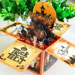 Halloween 3D Surprise Cards Caixa, Popup, Humor, DIY, Criativos, Cartões, Festa - Image 1