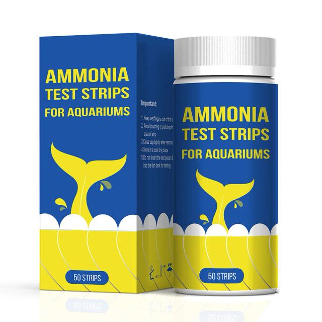 Kit de Teste de Qualidade da Água para Aquários - 50 Tiras para Medir Amônia e Nitrogênio