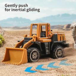 6 pçs/set brinquedos para meninos liga engenharia caminhão brinquedo carro escavadeira bulldozer rolo modelo em miniatura diecast presente de aniversário do miúdo - Image 5