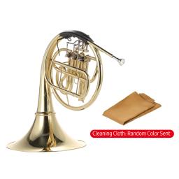 Single French Horn com Carry Case, 3 chaves, latão, laca dourada, Single-Row Split, instrumento de sopro, Cupronickel bocal, Bb - Image 3