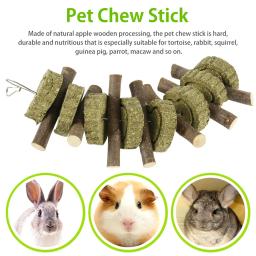 Maçã orgânica mastigando varas para animal de estimação, dentes seguros moendo brinquedo para chinchila, hamsters, roedores animais, 100% natural, coelho, 2pcs - Image 4