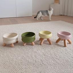 Cães pequenos Nordic Bowls Caeramic Levantado Pet Food Alimentadores De Água Gato Beber Comer Tigela com Suporte Pet Acessórios - Image 3