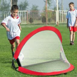 Rede dobrável do objetivo do futebol para crianças, rede do treinamento exterior, brinquedo interativo, objetivo do futebol para a criança, 1Pc - Image 1
