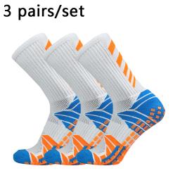 Meias de futebol antiderrapante com salto X para homens, meias esportivas, futebol e basquete, homens e mulheres, 38-45, 3 pares - Image 5