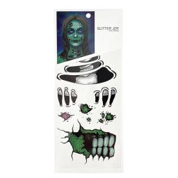 Halloween 3D Face Series Adesivo, Crystal Terror Adesivos, Decorações De Careta De Horror De Festa, Broca De Acrílico, Tatuagem Temporária - Image 6