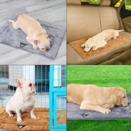 Auto aquecimento pet cama confortável flanela tapete do cão idosos animais de estimação gato aquecedor de inverno suprimentos térmicos à prova dwaterproof água aquecimento almofada - Image 5