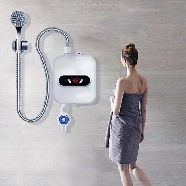 Chuveiros sem tanque e aquecedores elétricos instantâneos com display LCD para banheiros e cozinhas