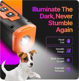 Ultrasonic Dog Training Device, Pet Dog Repeller, recarregável, Anti Bark, dissuasor dispositivo com lanterna LED, Lançamento de 2023 - Image 4