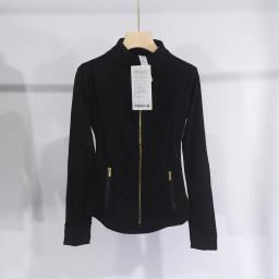 Primavera verão ouro zíper jaqueta de fitness novo yoga wear leve correndo casacos esportivos elegante modelo fino - Image 5