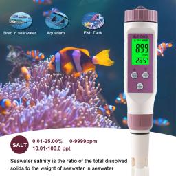 Digital Bluetooth APP Smart Controller Tester Analisador ORP/EC/Salinidade/S. Medidor G/Temp/PH/TDS para laboratórios de piscina de aquário - Image 3