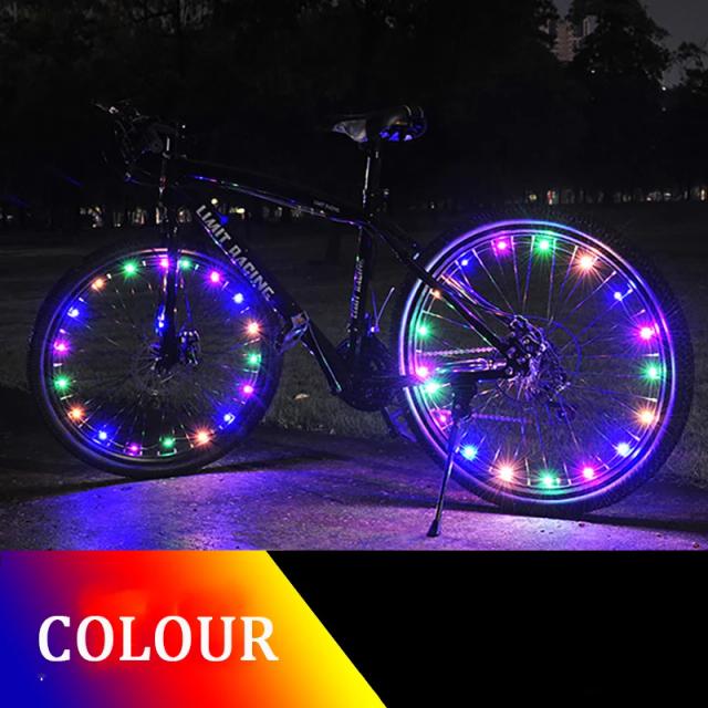Luzes LED Coloridas ZK30 Rainproof para Bicicletas - Efeitos Decorativos na Roda Dianteira e Traseira