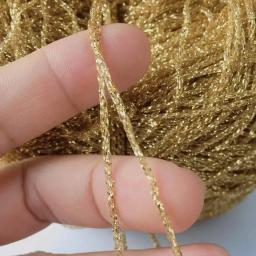 Fio metálico Glitter Sparkle para tricô, fios de crochê Shinny Line para saco de malha DIY Gold Silver Thread, Hat Toy, 50g - Image 6