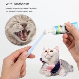 Escova de dentes pet cão escova de dentes gato 360 graus limpeza oral escova de dentes do cão suprimentos para animais de estimação - Image 3
