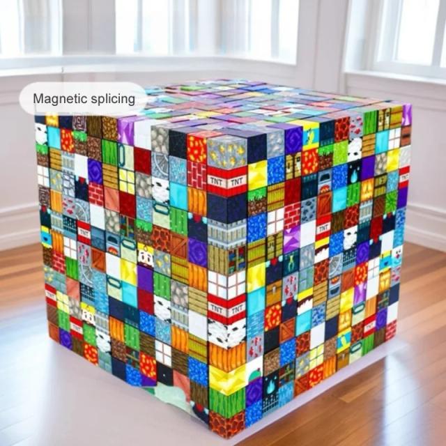 Meu Bloco de Construção Magnético Mundo Cubo Brinquedo Infantil 50-400 pçs