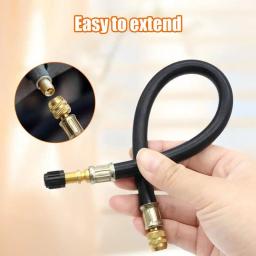 Adaptador de compressor de ar de mangueira de borracha flexível, extensor de haste de válvula de pneu de carro para bicicletas, motocicletas, reboques, carrinhos de passageiros - Image 3