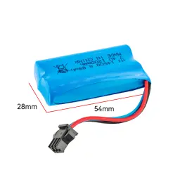 JST-SM/SM-3P/SM-4P Bateria, 14500, 7.4V, 1200mAh, para brinquedos elétricos, pistola de bala de água, peças sobressalentes para carros RC + USB - Image 5