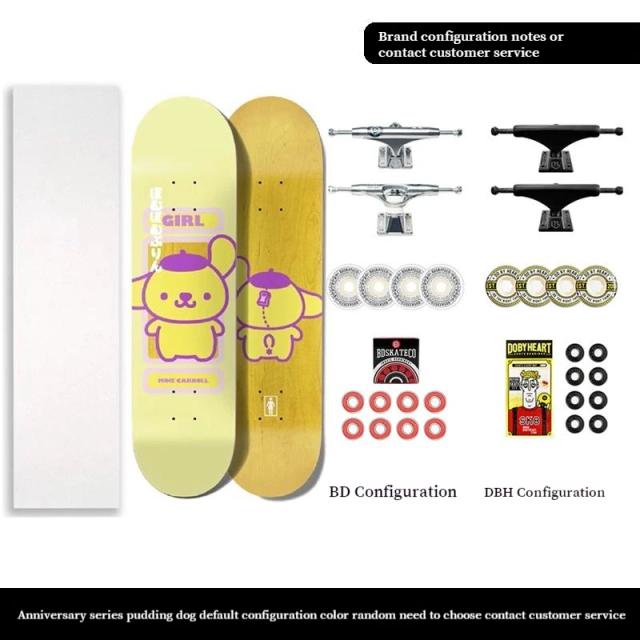 Sanrio Skateboard Set Hello Kitty My Melody Cinnamoroll Kuromi Profissional