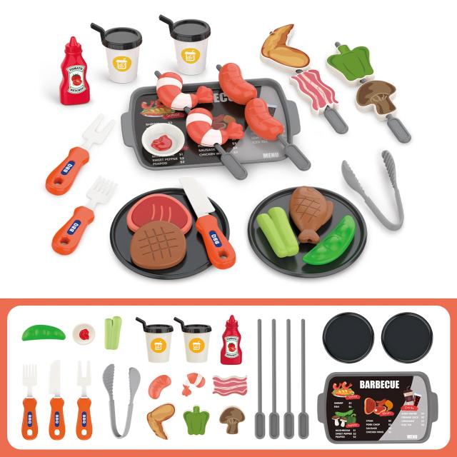 Brinquedos infantis Churrasco Fast Food Pizza Sushi Comida de Cozinha Conjuntos de Brinquedos