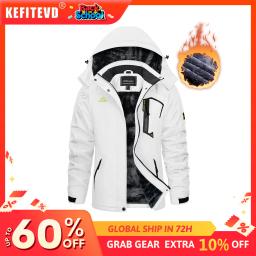 KEFITEVD Jaqueta de Neve Feminina de Inverno Pesada para Snowboard e Esqui ao Ar Livre Térmica Quente para Caminhada e Casaco Corta-Vento Casual - Image 1