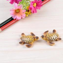 2 pçs mini tartaruga do mar estatuetas resina tartaruga miniaturas micro paisagem jardim musgo bonsai ornamentos tanque de peixes casa mesa decoração - Image 3