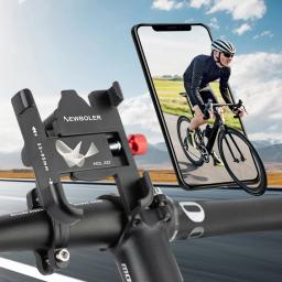NEWBOLER MTB Phone Mount Stand Suporte Bicicleta 360 Graus Rotatable Alumínio Ajustável Bike Phone Holder Suporte Antiderrapante - Image 2