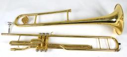 High Bb Piston Trombone Instrumentos Musicais, Corpo De Latão Amarelo, Acabamento De Laca Com Estojo, Bocal - Image 2