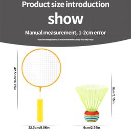 Raquete de badminton para crianças, 2 petecas, brinquedos esportivos ao ar livre, jogo interno e externo - Image 6