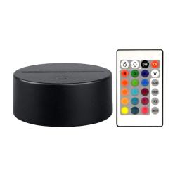 Placa de Luz Acrílica Base para Vidro Resina, Display Stand Decorativo, Controle Remoto Lâmpada LED, 16 Cores, 1-10Pcs - Image 5