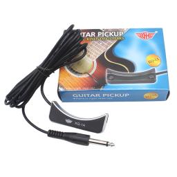 Pickups de guitarra acústica sem buracos, cordas de aço, captadores Soundhole, acessórios para instrumentos musicais, cor aleatória, KQ-1A, 38 "-41" - Image 1