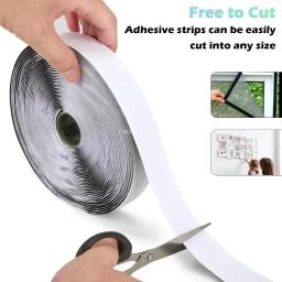Fita de fixação auto-adesiva forte dupla face, adesivo Magic Nylon, gancho e laço, adesivo com alça de cola, DIY, 1 m, 3 m, 5m - Image 4