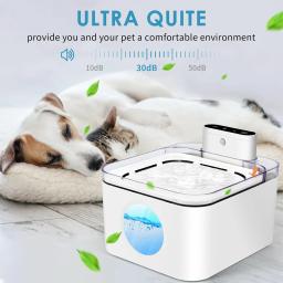 Auto Bebedouro Para Animais De Estimação, Dispensador De Água De Gato, Tigela De Cachorro, Sensor Sem Fio, Recarregável, 3L - Image 2