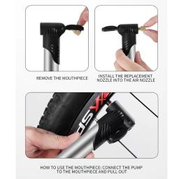 Mini bomba de bicicleta portátil mountain road bicicleta mão bomba ar inflator pneu schrader presta válvula futebol equipamentos infláveis - Image 4