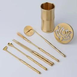 Arte vintage bronze incenso conjunto, cera derreter fragrância selo molde ferramentas, tradicional Home Hotel incenso pó queimador kit, presente criativo - Image 6